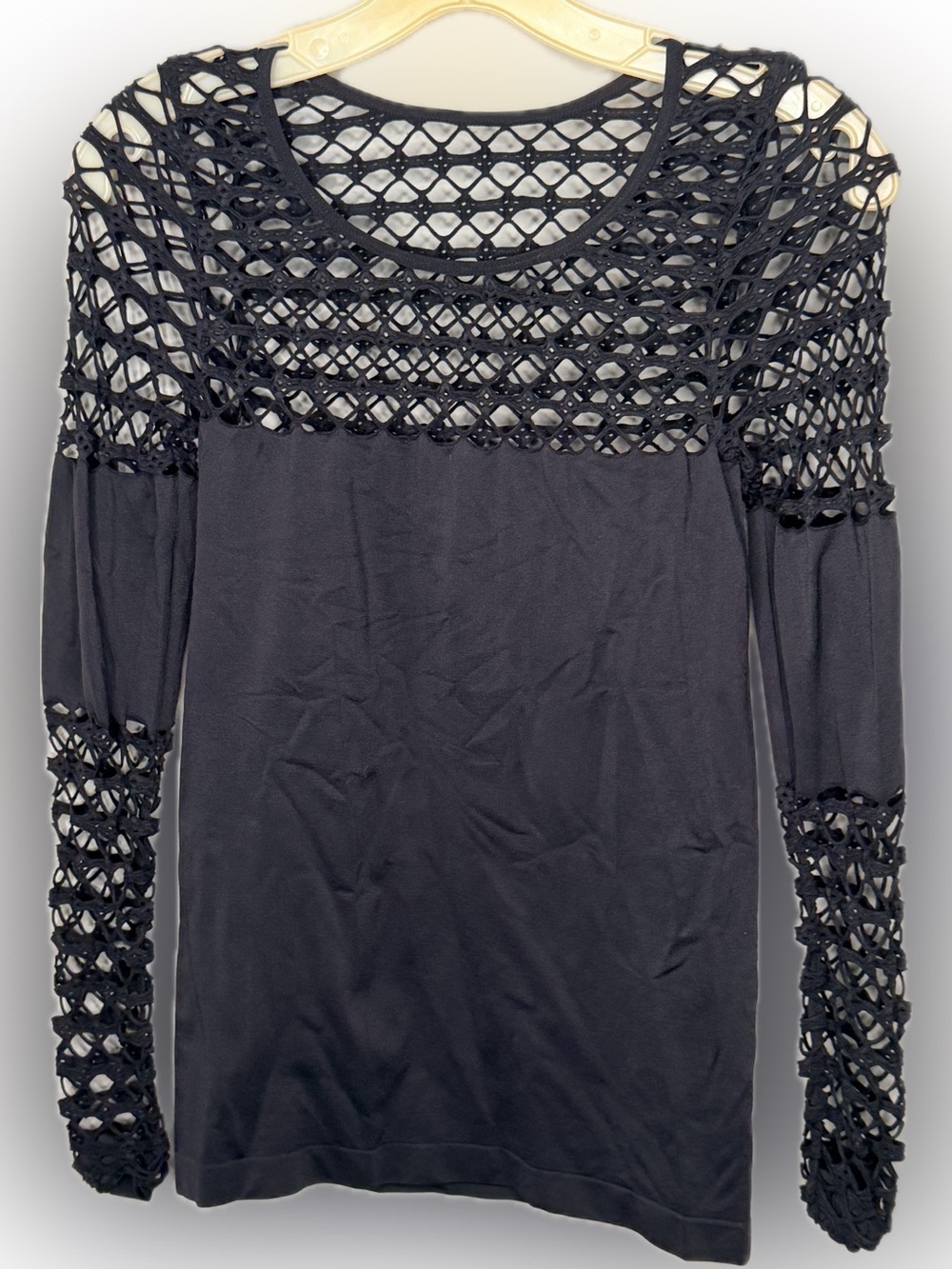 Venus Black Netting Top
